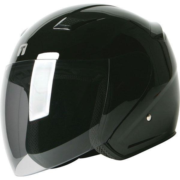 Black l torc mode t-56 open face helmet