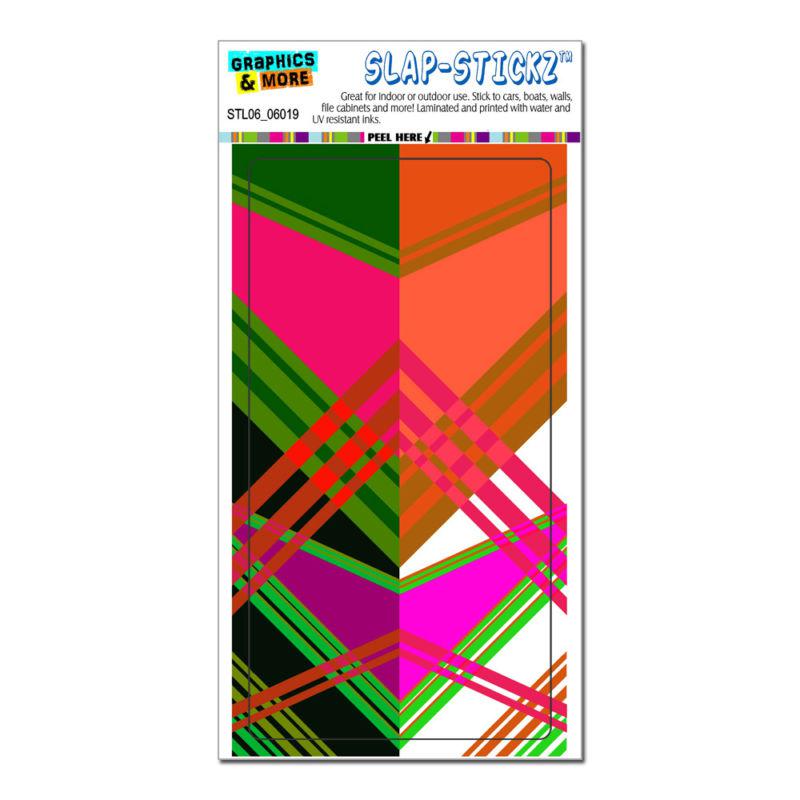 Geometric magenta orange green - slap-stickz™ car window locker bumper sticker