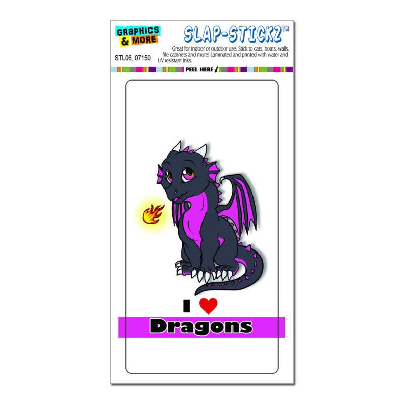 Dragon baby i love heart dragons pink - slap-stickz™ window bumper sticker