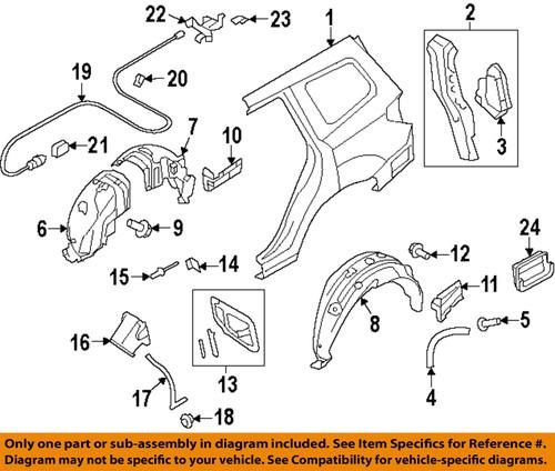 Subaru oem 905920045 quarter panel-fuel door rivet