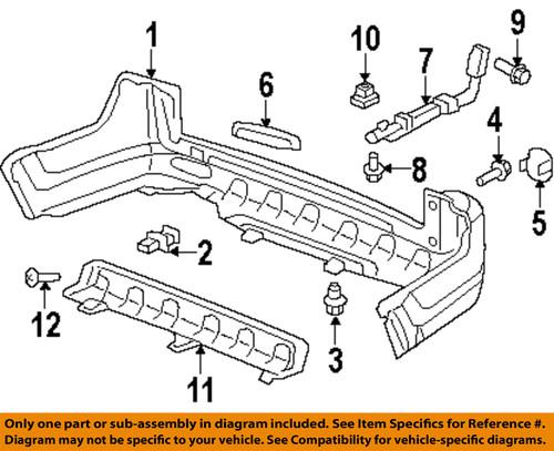 Honda oem 04715s9aa81zz rear bumper-bumper cover