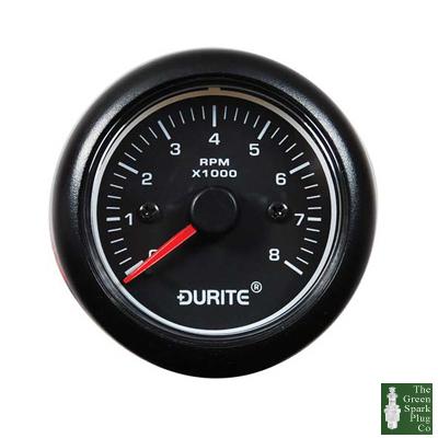 Durite - tachometer marine led illuminated 0-8000rpm 52mm 12/24 volt bx1 - 0-525