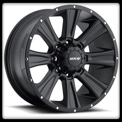 18" mkw off-road m87 black rims & toyo lt275-65-18 open country at wheels tires