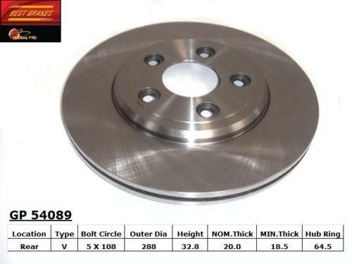 Best brakes usa gp54089 rear brake rotor/disc-disc brake rotor