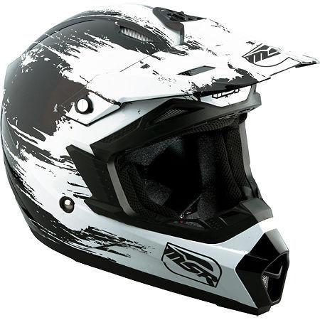 Msr assault black/white youth helmet s m l new offroad motocross atv utv 