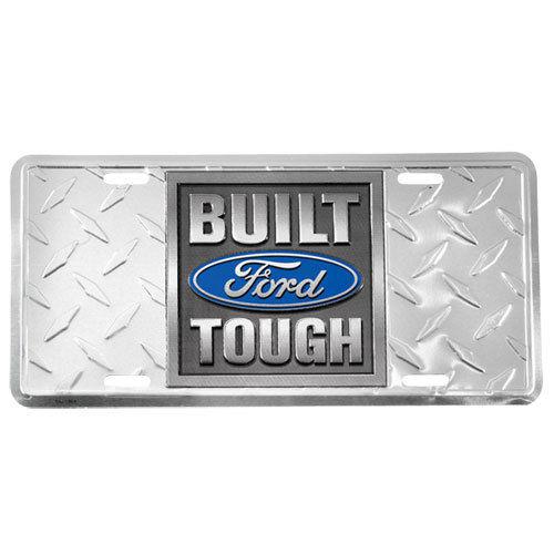 Built ford tough license plate