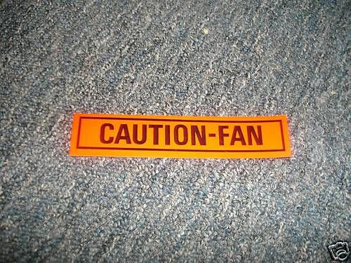 1969 1970 1971 72 ford mustang torino caution fan decal