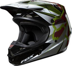 Fox racing v1 radeon 2014 mx/offroad helmet red