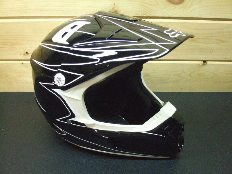 Fox racing v1 pilot helmet  - "whitewalls" - size s  55-56