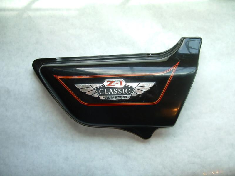 Kawasaki 1980 kz1000 z1 classic fuel injected right side frame cover & emblem 