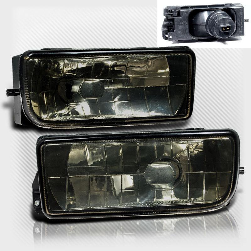 Smoked 92-98 bmw e36 3-series replacement bumper fog lights lamps pair set