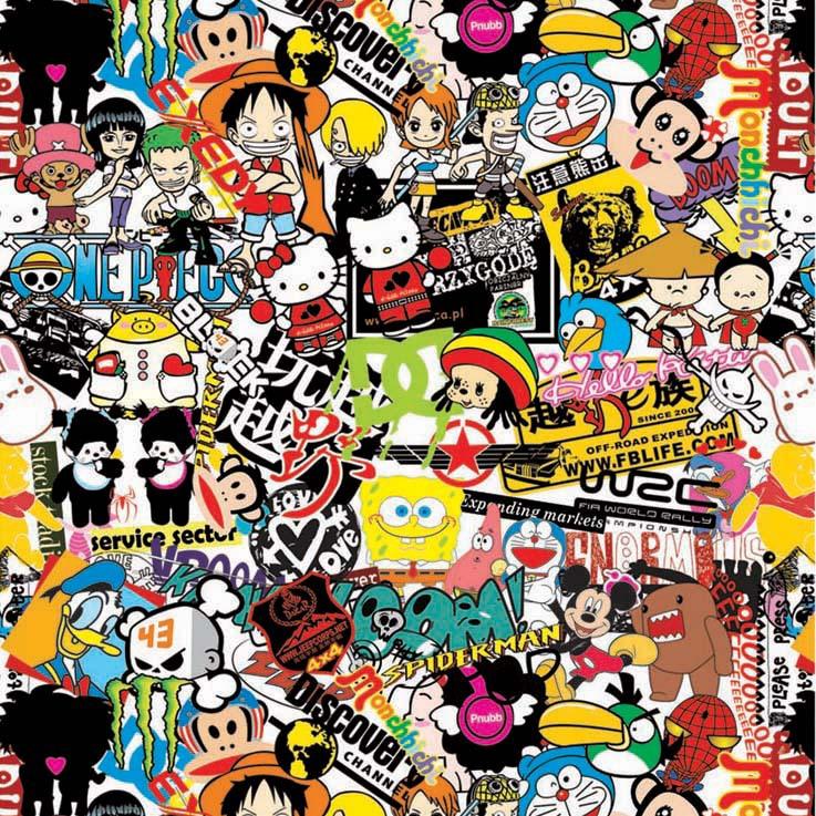 23x59inch graffiti sticker/vinyl hellaflush sticker bomb sheet free shipping 