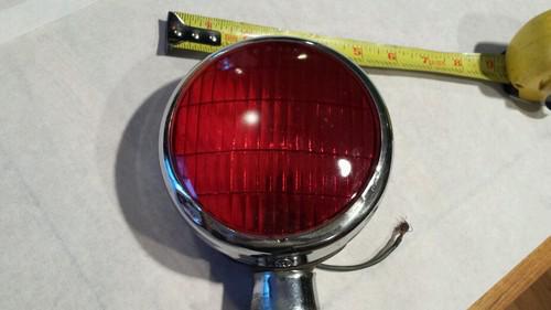 Vintage fire police red glass lens spotlight harley servicar cushman indian