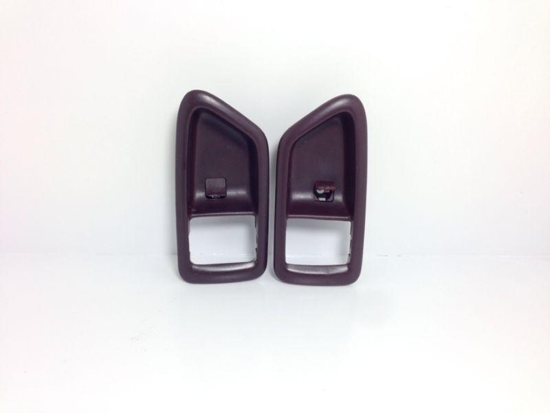 Pair, front=rear, inside door handle bezel red / for 97-01 toyota camry new