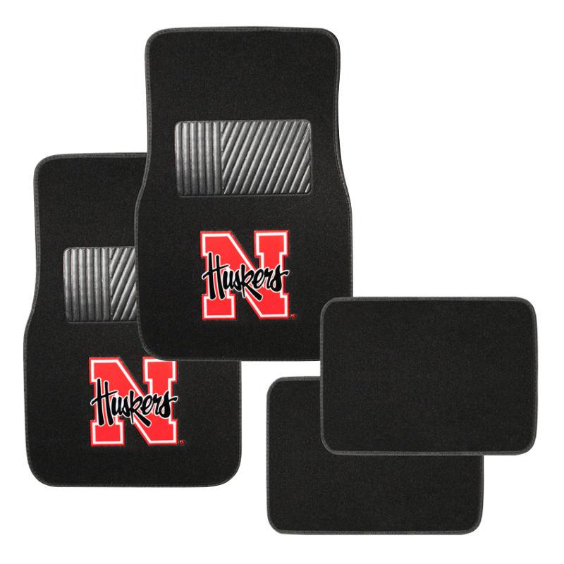 Un nebraska cornhuskers ncaa college 4pc carpet floor mats volkswagen land rover