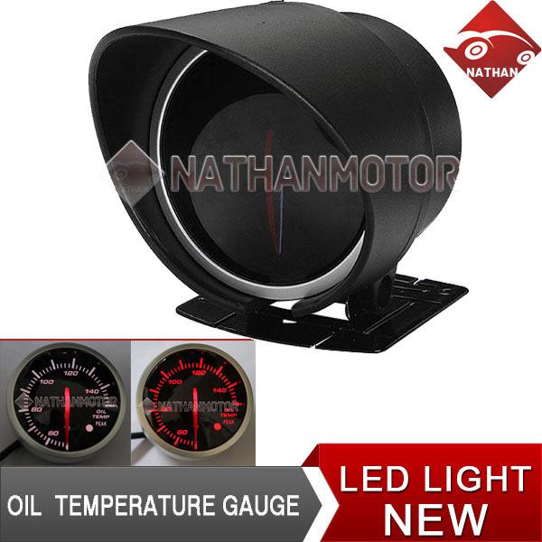  vehicle truck 60mm led backlight meter alarm oil temp temperature gauge new