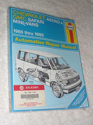 Haynes chevrolet astro gmc safari mini-vans 1985 thru 1993 repair manual