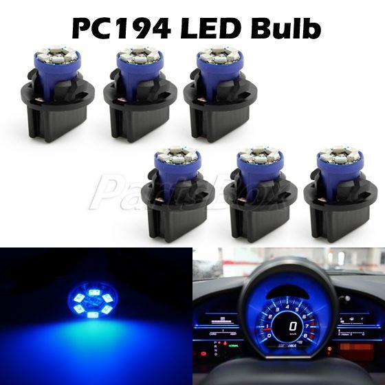 6x twist lock wedge instrument panel dash light bulb base socket pc168