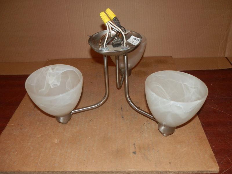 12 volt 3 tier ceiling mount light satin nickel base 4 5/8" round 