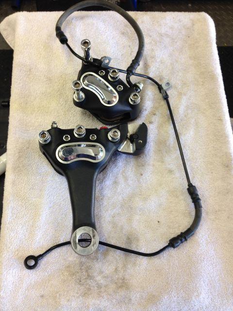 Harley oem twin cam  softail - front & rear brake calipers and brake line