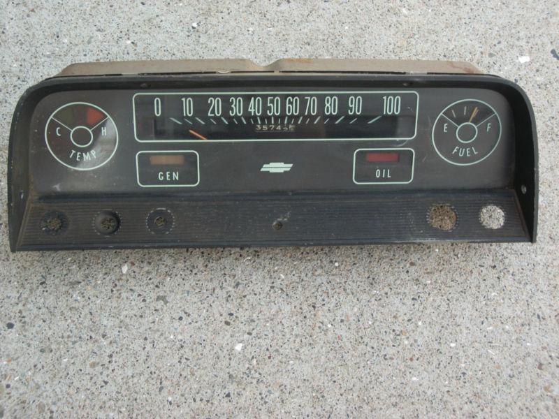 Vintage chevy truck instrument gauge cluster original equiptment