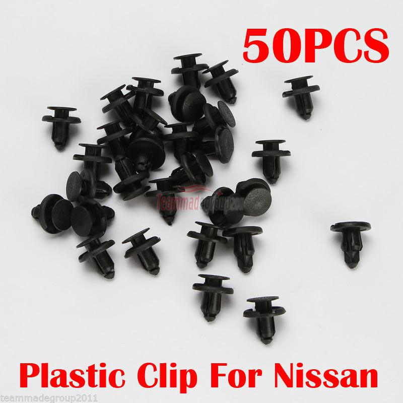 50x plastic rivet fastener bumper mud flaps push clips for nissan maxima 1994-on