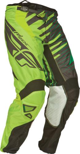 Fly racing kinetic shock pants green/black 34 367-43534