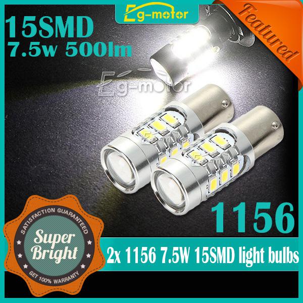 1156 ba15s 5630 15smd led drl fog driving parking turn brake lamp light bulb x2