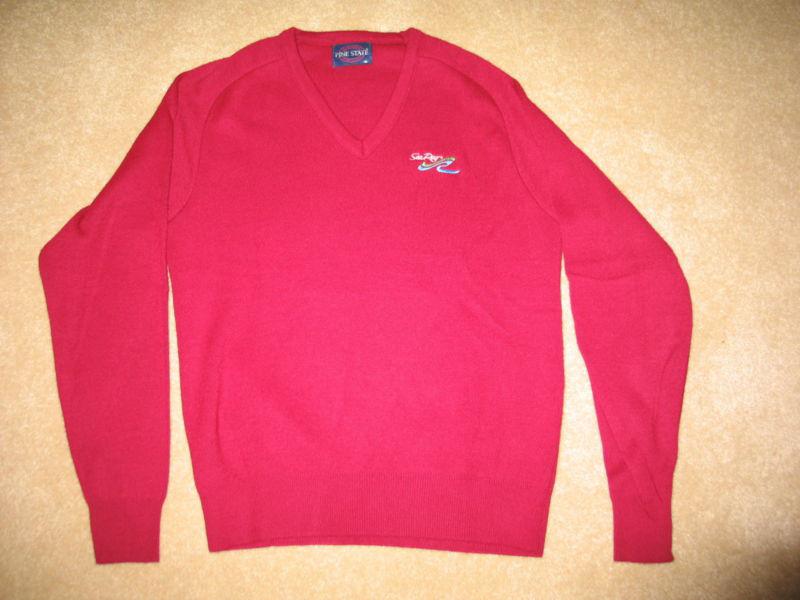Vintage, sea ray logo, cotton v-neck sweater, size medium (red), like new!