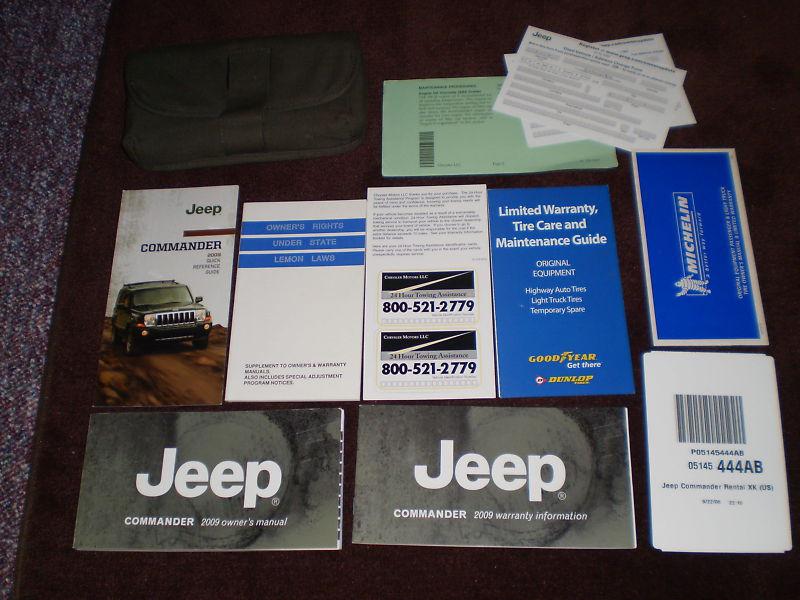 2009 jeep commander suv complete owners manual books guide case all model