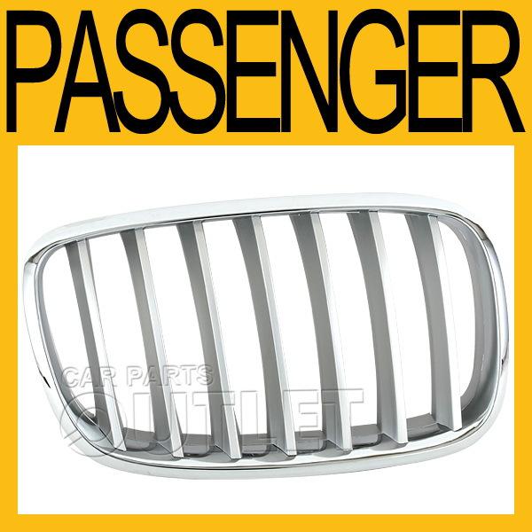 08-11 bmw x5 hood chrome grille silver insert e71 capa certified passenger side