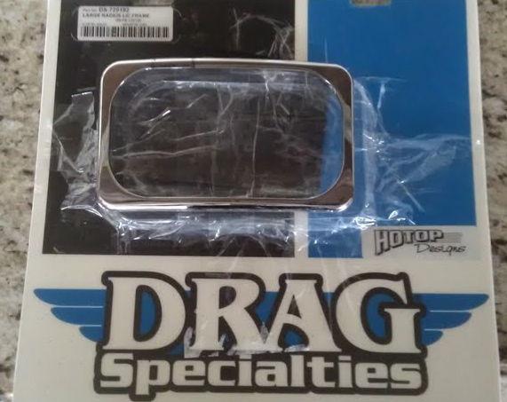 Drag specialties chrome radius license plate mount small radius 720185