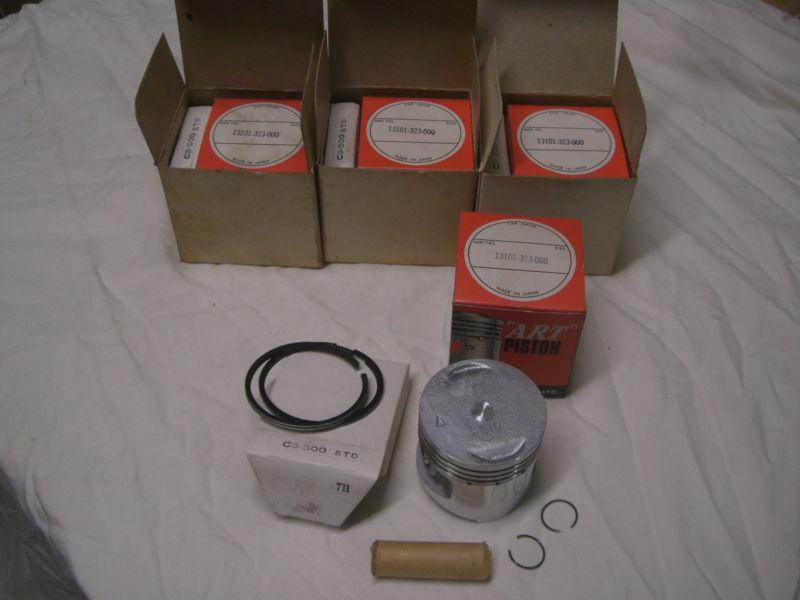 Honda cb500/4 nos piston and ring set std cb 500 four 13101-323-000