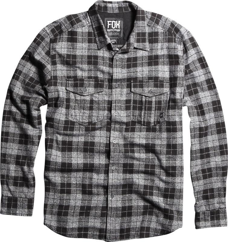 Fox lou black button up woven shirt  motocross long sleeve mx 2014