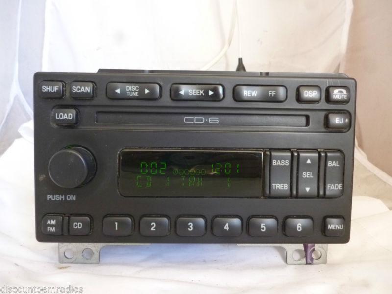 01-04 ford mustang explorer mach radio 6 disc cd player 2l1f-18c815-ce *