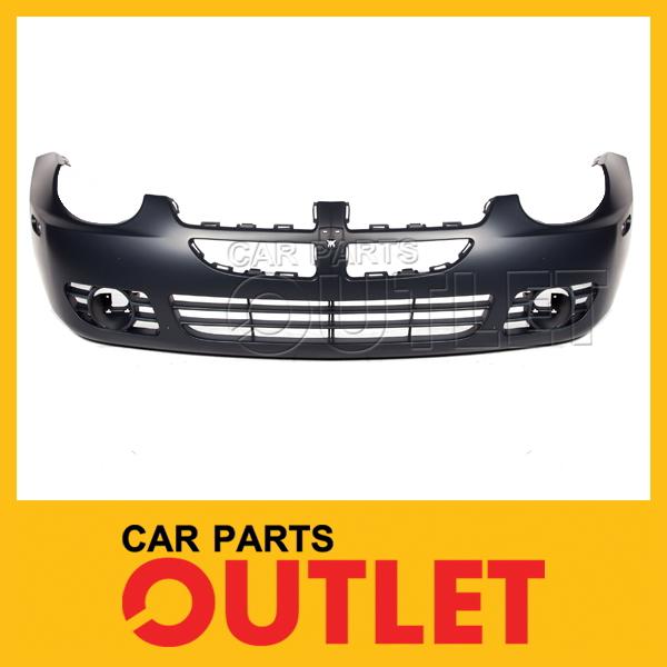 03-05 dodge neon replacement bumper cover assembly primed black fog hole wo srt4