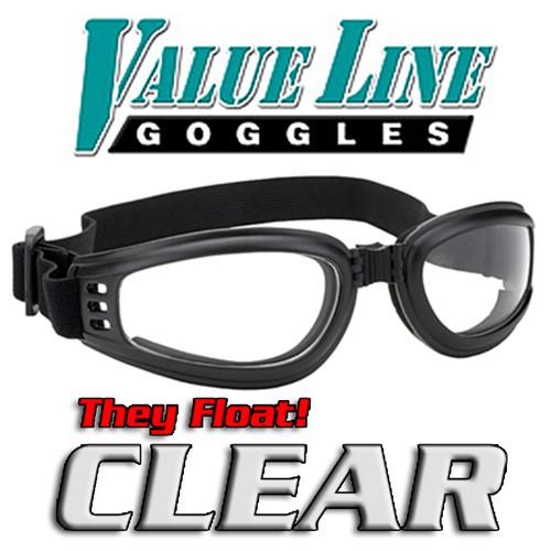 Clear lenses foam padded motorcycle biker atv boating safety folding goggles