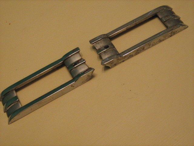 Pair of 1946-48 nash 600 chrome turn signal marker light bezel trim