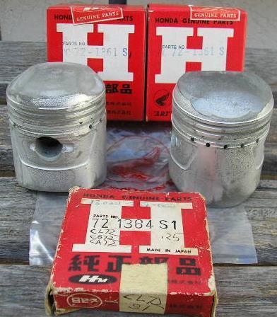 Honda cb72 cl72 ca72 c72 nos s1 piston & ring set