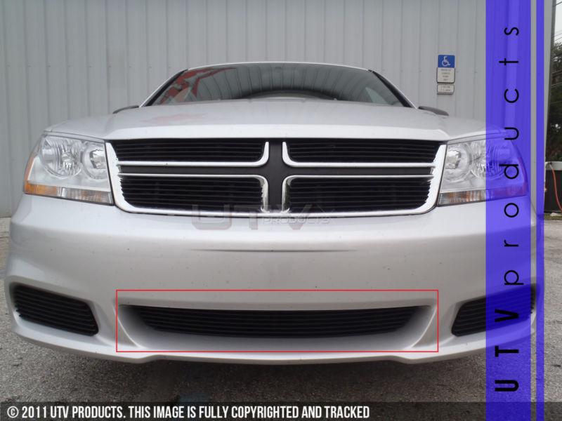 2011 - 2013 dodge avenger billet grille bumper custom black 1pc overlay lower