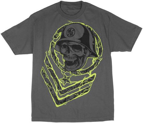 New msr metal mulisha big moves adult cotton tee/t-shirt, charcoal/gray, xl