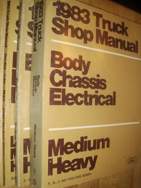 1983 ford medium / heavy truck shop manual set original fomoco books