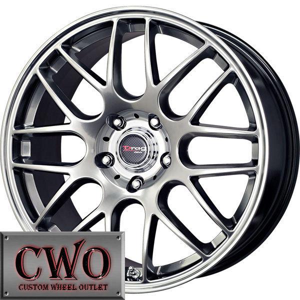 17 gunmetal drag dr-37 wheels rim 5x120 5 lug cts bmw 1 3 series acura tl rl gto