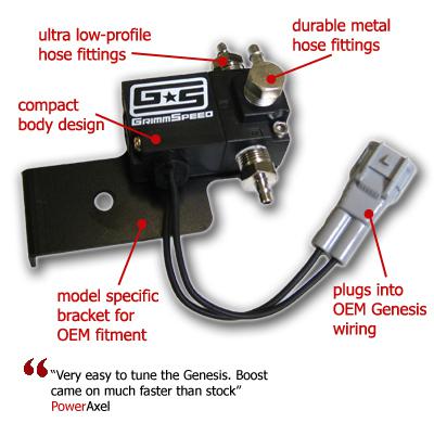 Grimmspeed electronic boost control solenoid 3-port hyundai genesis 2.0t 057026 