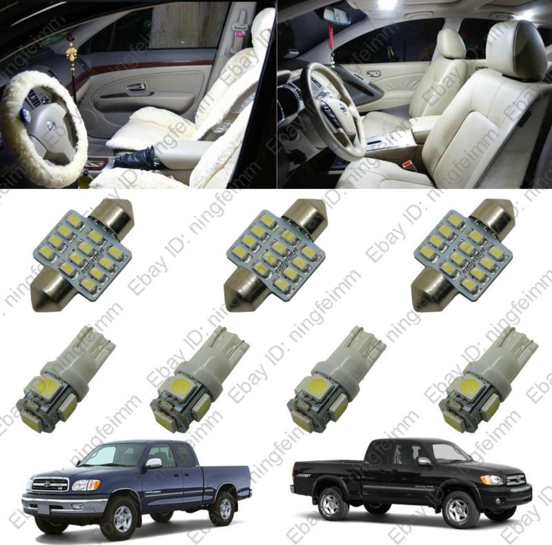 7x white led lights interior package kit for 2000-2003 toyota tundra 3#4##