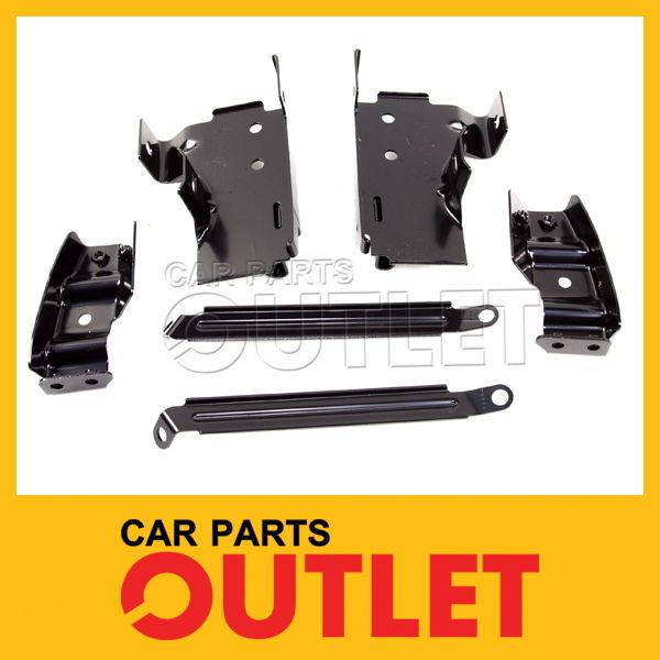 2003-2006 sierra front bumper outer bracket impact bar brace 6pcs primered steel