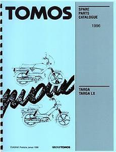 Tomos targa, targa lx moped parts manual 1996