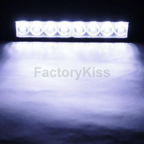 New 8 led white car dash strobe police flash emergency light 3 flashing modes