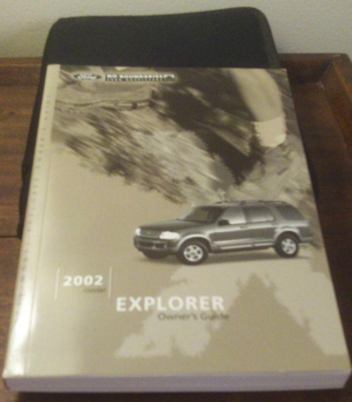 2002 ford explorer owner's manual w/ zipper case