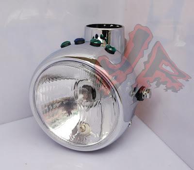 Chrome bucket headlight honda monkey z50 bike headlight 